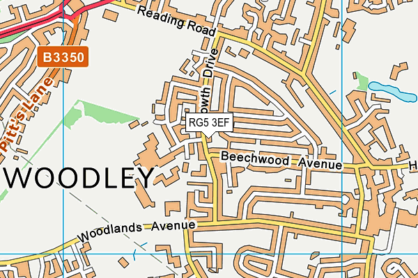 RG5 3EF map - OS VectorMap District (Ordnance Survey)