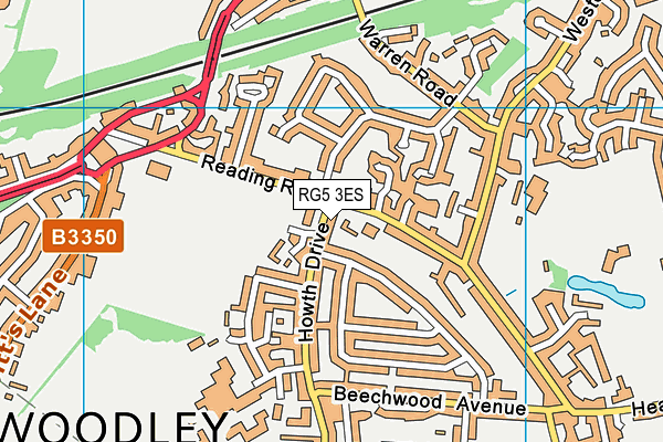 RG5 3ES map - OS VectorMap District (Ordnance Survey)