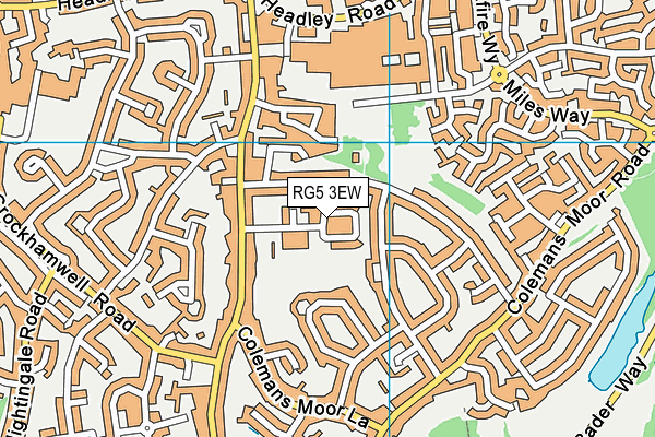 RG5 3EW map - OS VectorMap District (Ordnance Survey)