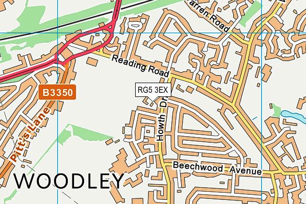 RG5 3EX map - OS VectorMap District (Ordnance Survey)