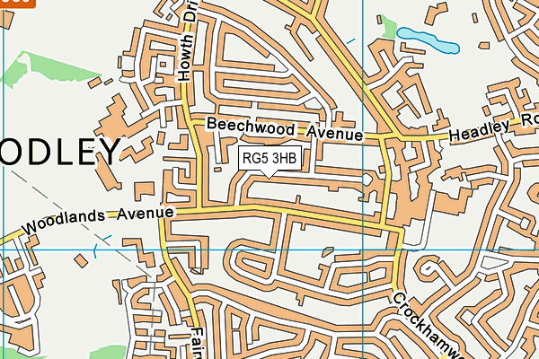 RG5 3HB map - OS VectorMap District (Ordnance Survey)