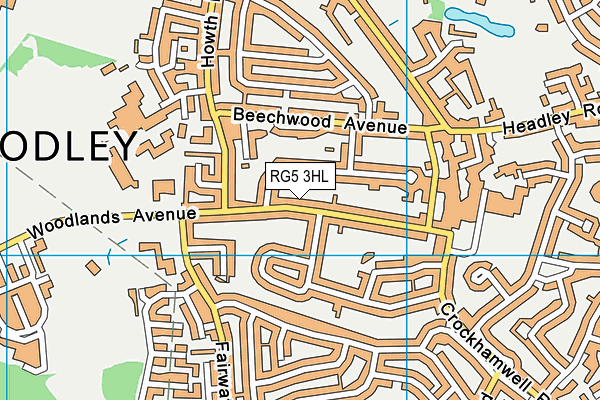 RG5 3HL map - OS VectorMap District (Ordnance Survey)