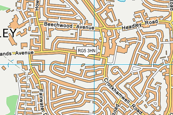RG5 3HN map - OS VectorMap District (Ordnance Survey)