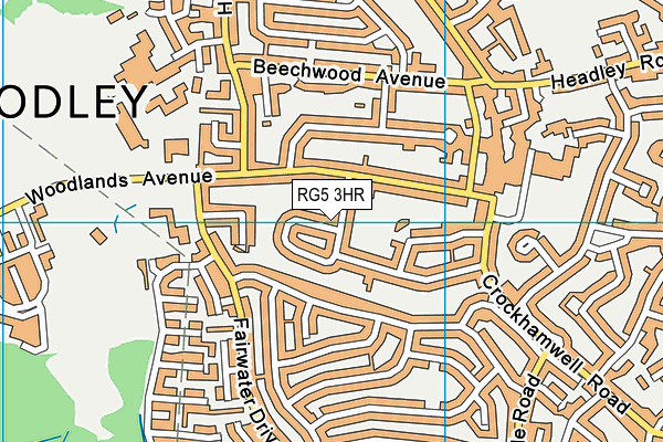 RG5 3HR map - OS VectorMap District (Ordnance Survey)