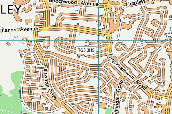 RG5 3HS map - OS VectorMap District (Ordnance Survey)