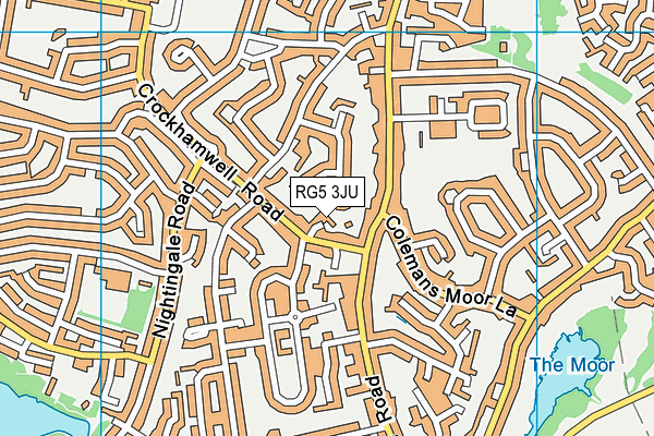 RG5 3JU map - OS VectorMap District (Ordnance Survey)