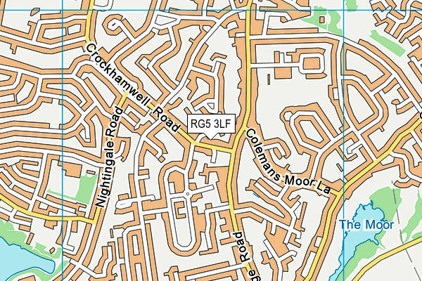 RG5 3LF map - OS VectorMap District (Ordnance Survey)