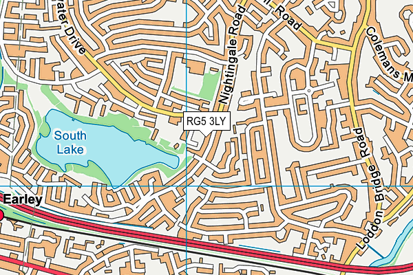 RG5 3LY map - OS VectorMap District (Ordnance Survey)