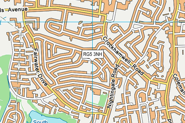 RG5 3NH map - OS VectorMap District (Ordnance Survey)