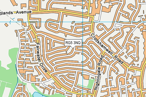 RG5 3NQ map - OS VectorMap District (Ordnance Survey)