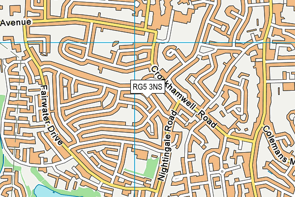 RG5 3NS map - OS VectorMap District (Ordnance Survey)