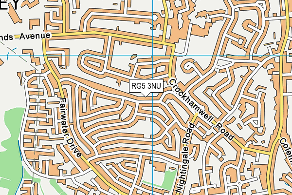 RG5 3NU map - OS VectorMap District (Ordnance Survey)
