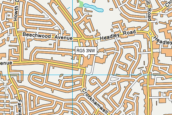 RG5 3NW map - OS VectorMap District (Ordnance Survey)