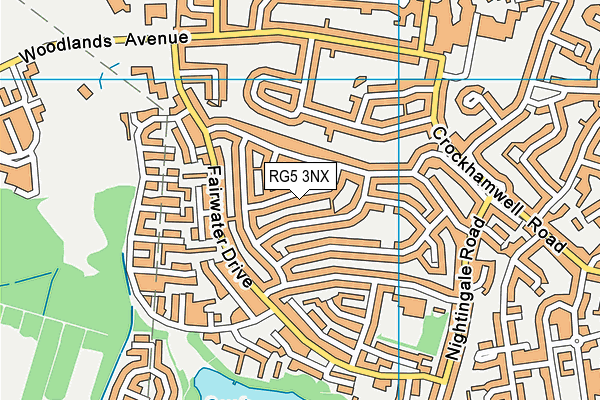 RG5 3NX map - OS VectorMap District (Ordnance Survey)