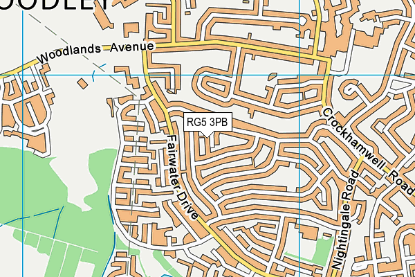 RG5 3PB map - OS VectorMap District (Ordnance Survey)