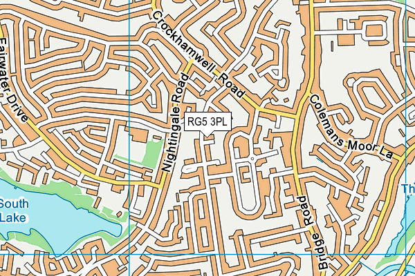 RG5 3PL map - OS VectorMap District (Ordnance Survey)