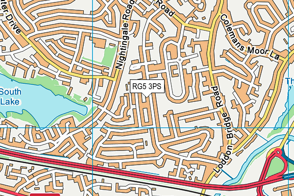 RG5 3PS map - OS VectorMap District (Ordnance Survey)