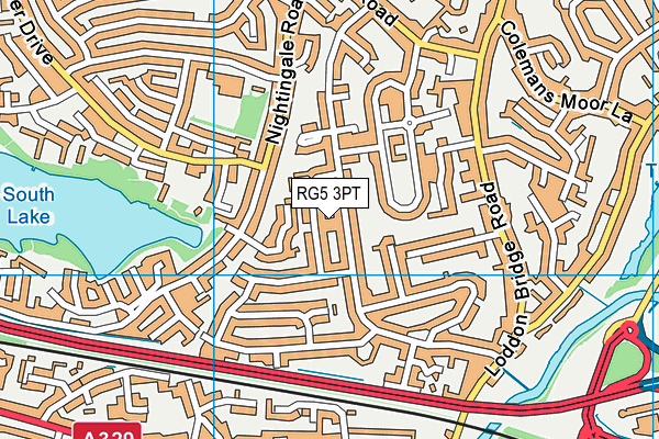 RG5 3PT map - OS VectorMap District (Ordnance Survey)