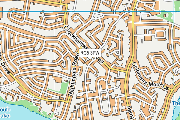 RG5 3PW map - OS VectorMap District (Ordnance Survey)