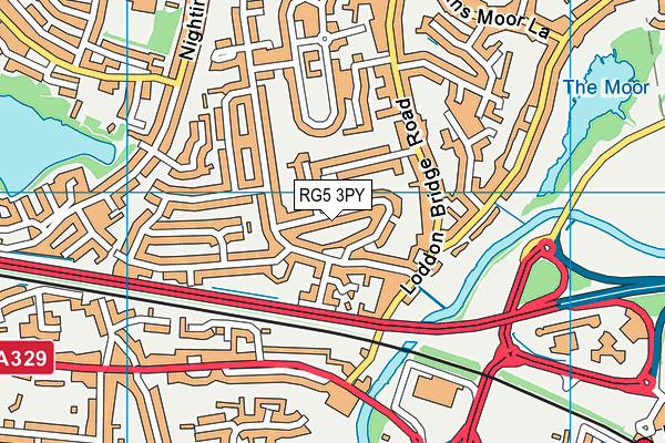 RG5 3PY map - OS VectorMap District (Ordnance Survey)