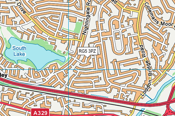 RG5 3PZ map - OS VectorMap District (Ordnance Survey)