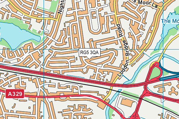 RG5 3QA map - OS VectorMap District (Ordnance Survey)