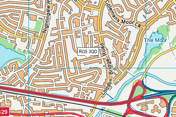 RG5 3QD map - OS VectorMap District (Ordnance Survey)