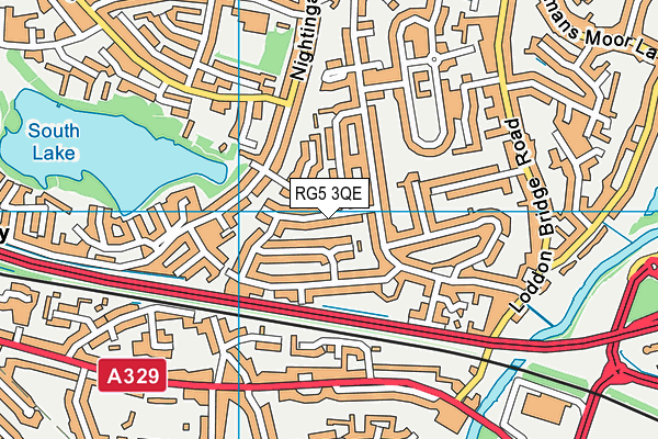 RG5 3QE map - OS VectorMap District (Ordnance Survey)