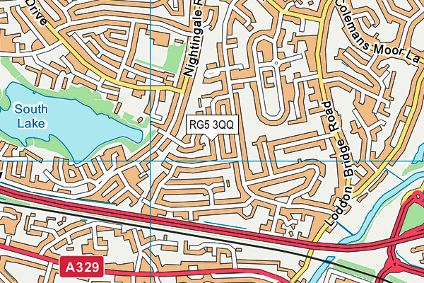 RG5 3QQ map - OS VectorMap District (Ordnance Survey)