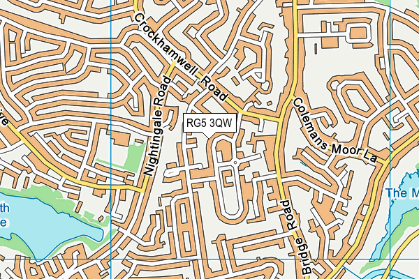 RG5 3QW map - OS VectorMap District (Ordnance Survey)