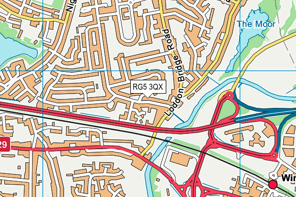 RG5 3QX map - OS VectorMap District (Ordnance Survey)