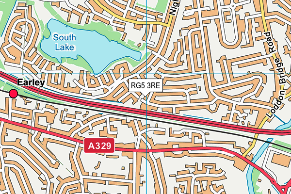 RG5 3RE map - OS VectorMap District (Ordnance Survey)