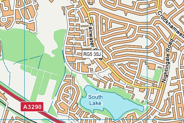 RG5 3SJ map - OS VectorMap District (Ordnance Survey)