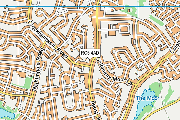 RG5 4AD map - OS VectorMap District (Ordnance Survey)
