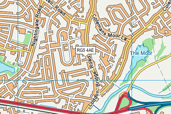 RG5 4AE map - OS VectorMap District (Ordnance Survey)