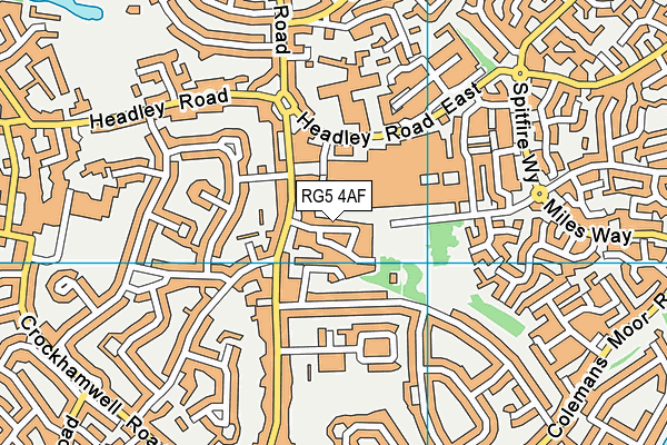 RG5 4AF map - OS VectorMap District (Ordnance Survey)