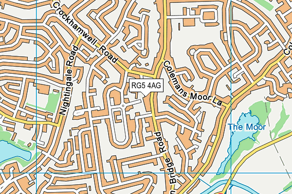RG5 4AG map - OS VectorMap District (Ordnance Survey)