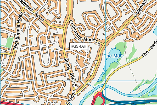 RG5 4AH map - OS VectorMap District (Ordnance Survey)
