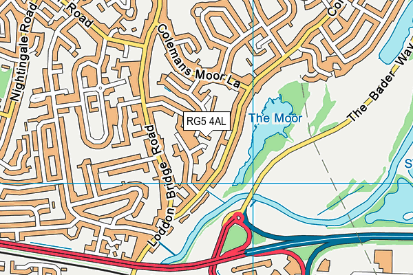 RG5 4AL map - OS VectorMap District (Ordnance Survey)