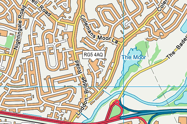 RG5 4AQ map - OS VectorMap District (Ordnance Survey)