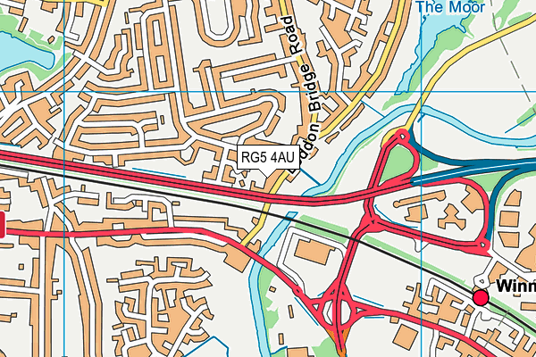 RG5 4AU map - OS VectorMap District (Ordnance Survey)