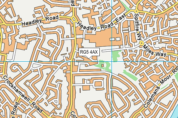 RG5 4AX map - OS VectorMap District (Ordnance Survey)