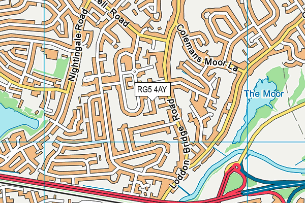 RG5 4AY map - OS VectorMap District (Ordnance Survey)