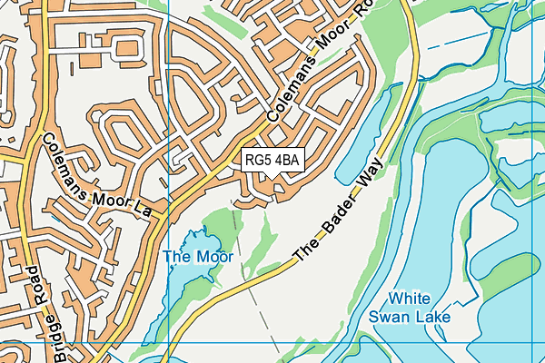 RG5 4BA map - OS VectorMap District (Ordnance Survey)