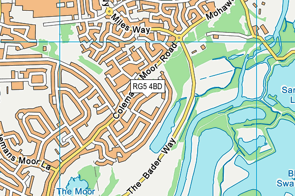 RG5 4BD map - OS VectorMap District (Ordnance Survey)