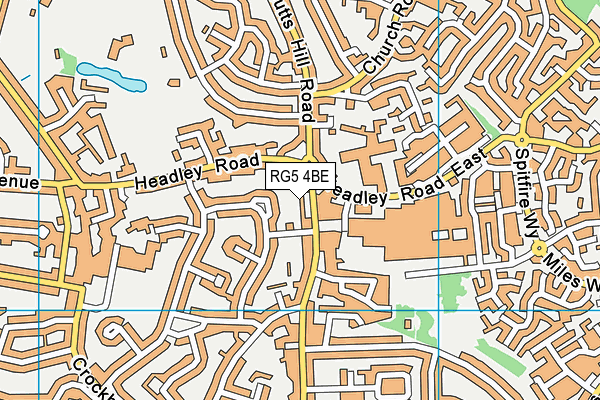 RG5 4BE map - OS VectorMap District (Ordnance Survey)