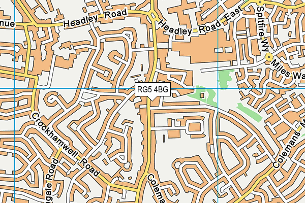 RG5 4BG map - OS VectorMap District (Ordnance Survey)