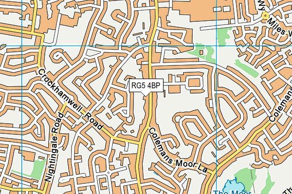 RG5 4BP map - OS VectorMap District (Ordnance Survey)