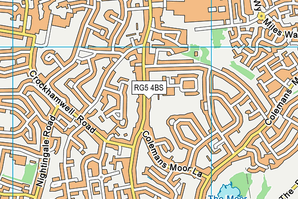 RG5 4BS map - OS VectorMap District (Ordnance Survey)