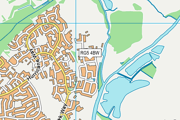 RG5 4BW map - OS VectorMap District (Ordnance Survey)